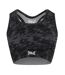 Womens/ladies Camo Racerback Sports Bra Black Everlast-2