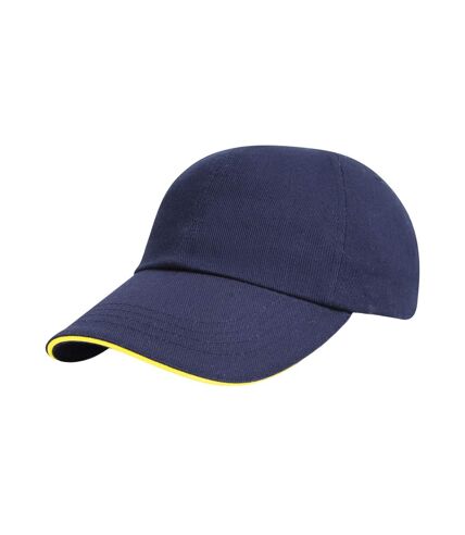 Casquette de baseball bleu marine / jaune Result Headwear