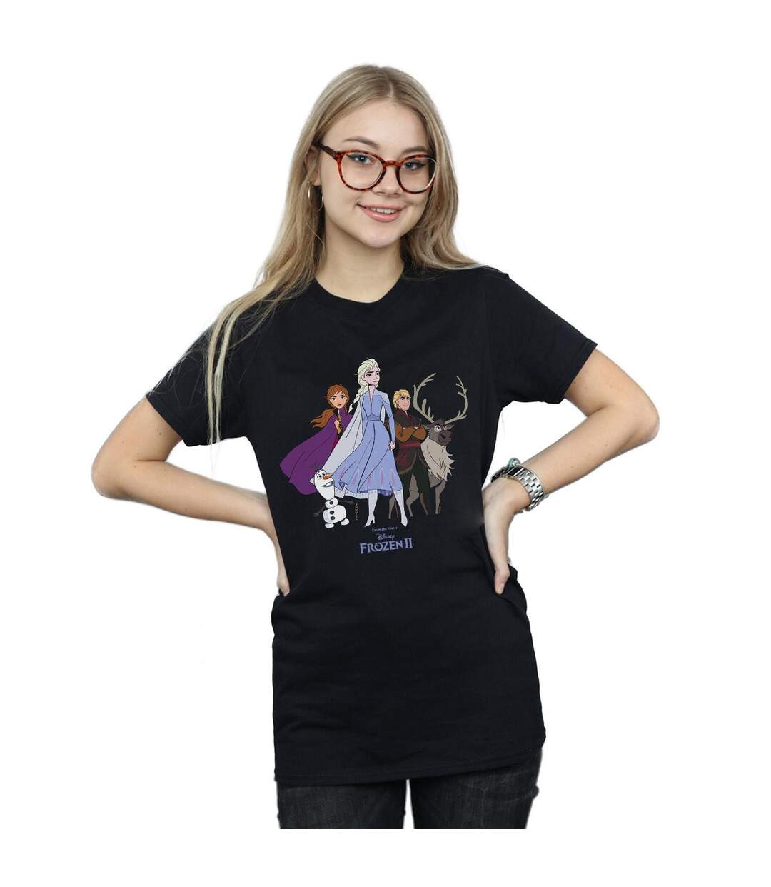Disney - T-shirt FROZEN GROUP - Femme (Noir) - UTBI24416-2