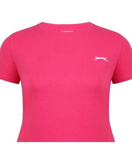 T-shirt Motif/style Uni Femme Rose Vif Slazenger