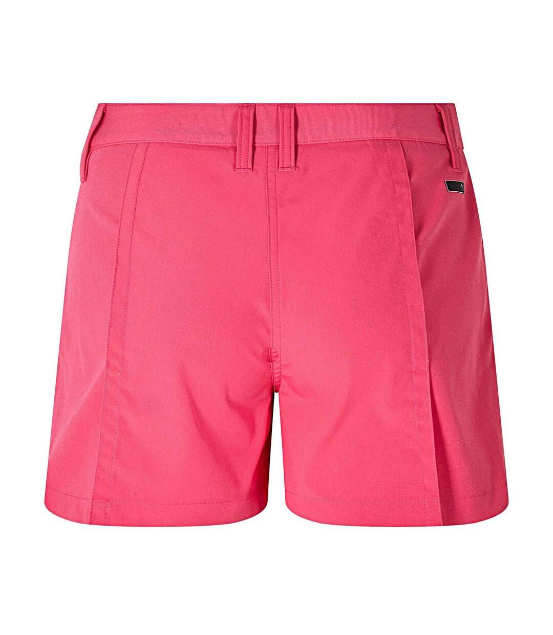 Womens/ladies Embroidered Logo Golf Shorts Pink Puma-2