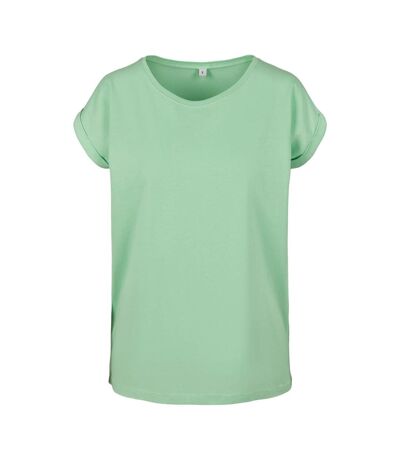 Build Your Brand Womens/Ladies Extended Shoulder T-Shirt (Neo Mint)