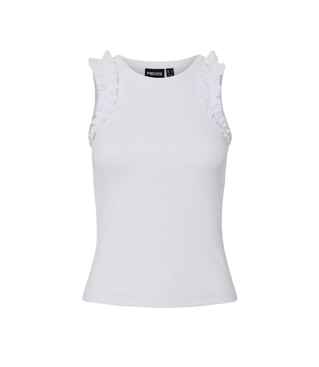 Débardeur blanc femme pieces tubana-1