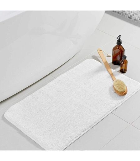 Tapis de Bain Microfibre Métallisé 45x75cm Blanc