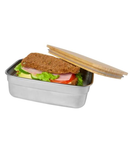Seasons Tite Bamboo Lunch Box (Silver/Brown) (One Size) - UTPF3970