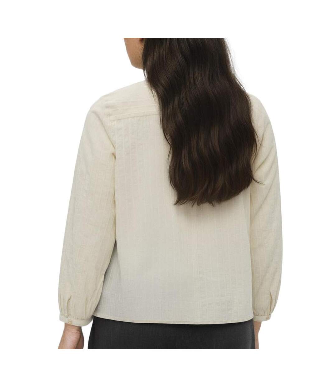 Chemise beige femme vero moda floretta-2