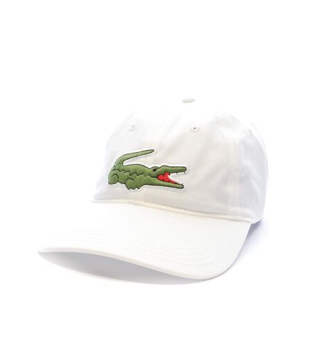 Casquette blanche mixte lacoste twill big croch - taille unique