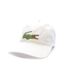 Casquette blanche mixte lacoste twill big croch - taille unique-1