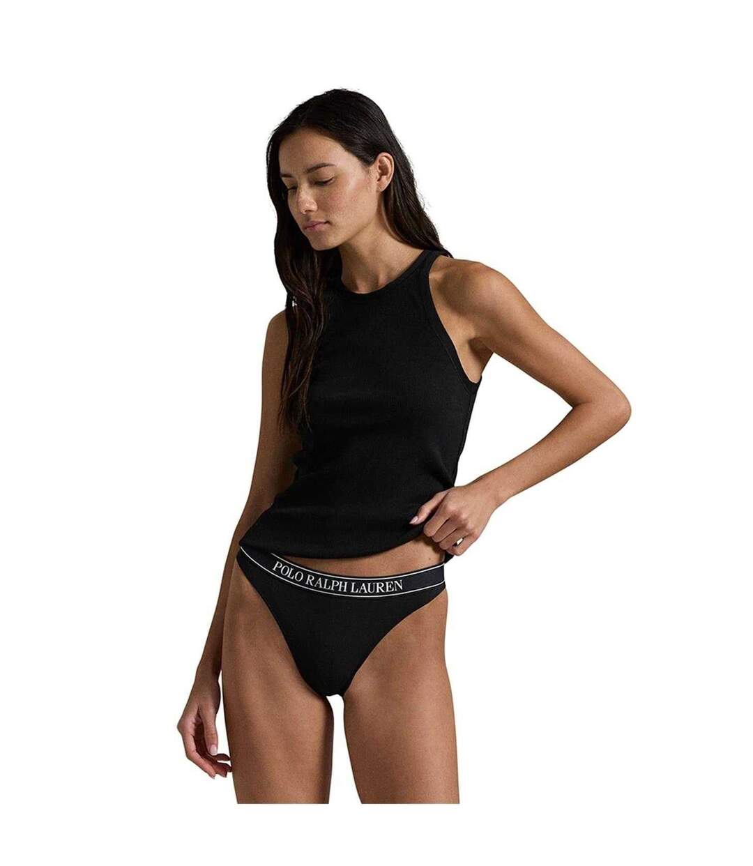 String Polo Femme Noir Ralph Lauren-1