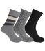 Chaussettes en laine 3 paires mixte variable Floso