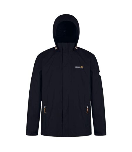 Regatta Great Outdoors Mens Outdoor Classic Matt Hooded Waterproof Jacket (Black) - UTRG919