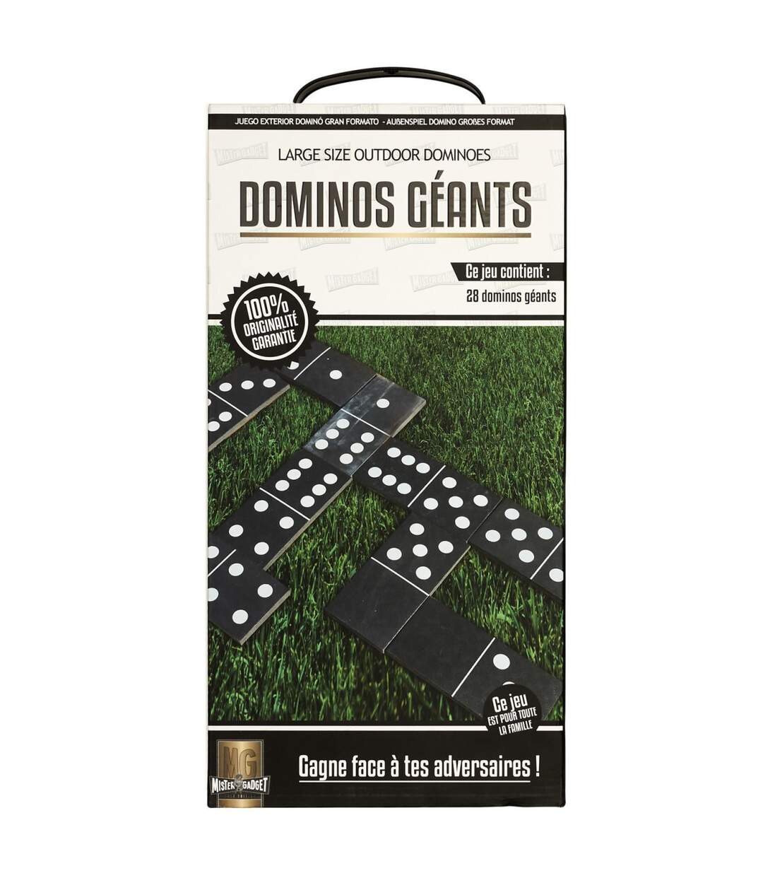 Jeu d'Extérieur Grand Format 28 Dominos 18cm Noir-1