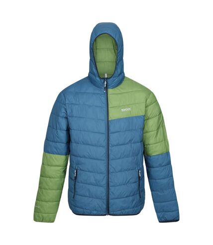 Mens hillpack ii colour block padded jacket moroccan blue/piquant green Regatta