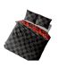 Reversible Duvet Set Black Red Yellow Flash-3
