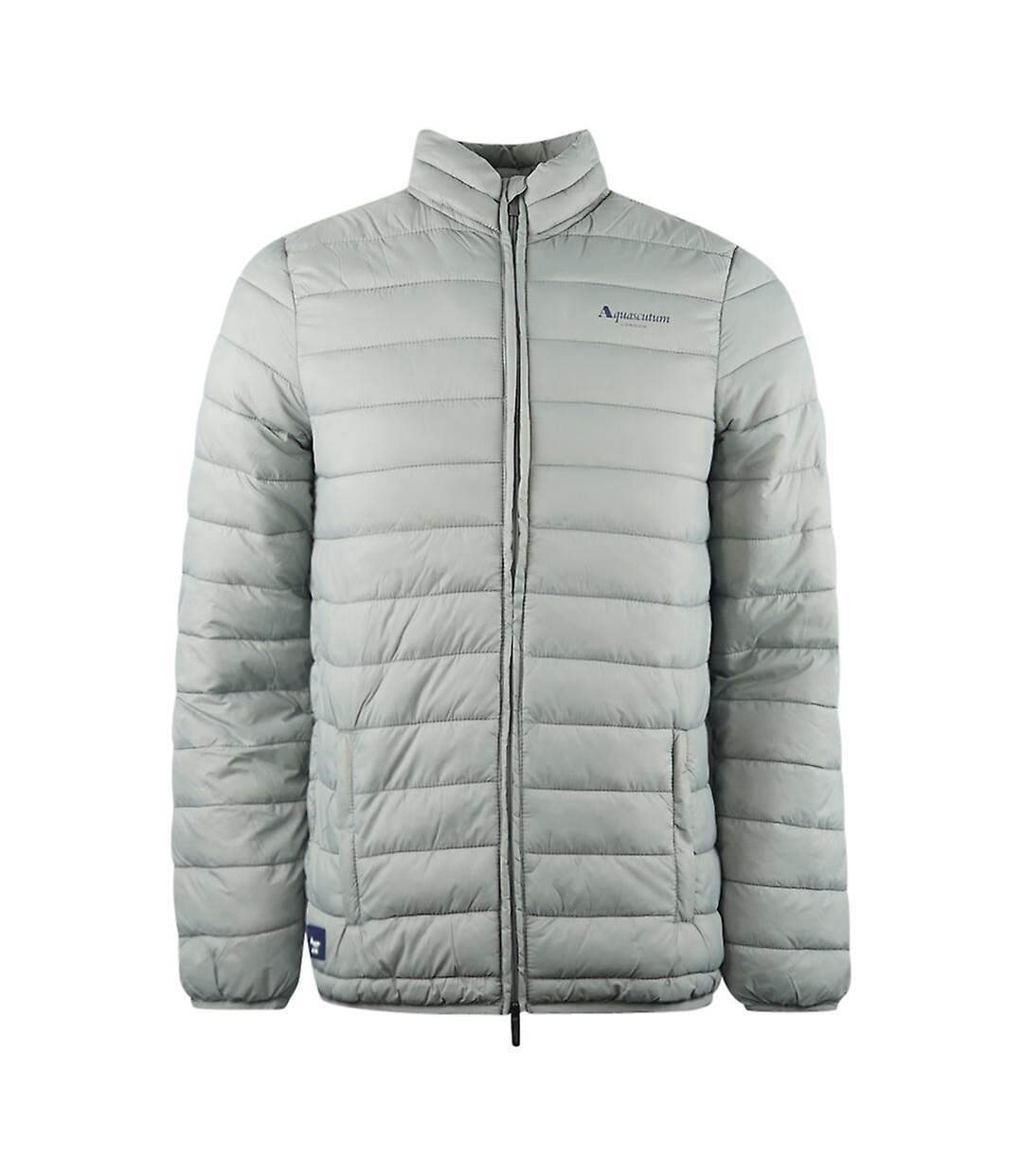 Doudoune Matelassée Motif/style Logo Homme Gris Aquascutum-1