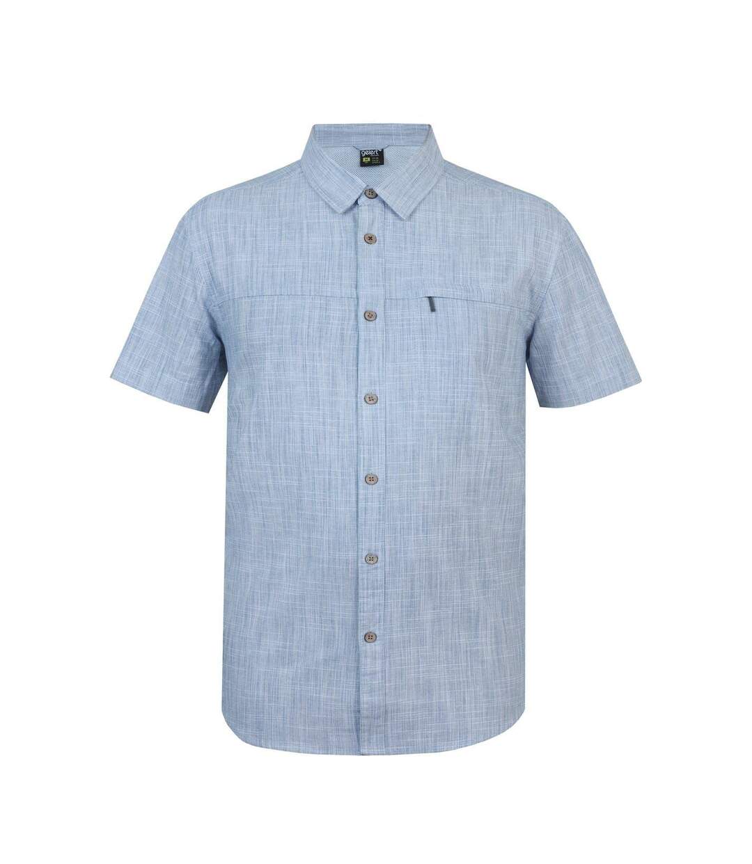 Chemise Manches Courtes Motif/style Texturé Homme Bleu Gelert-1