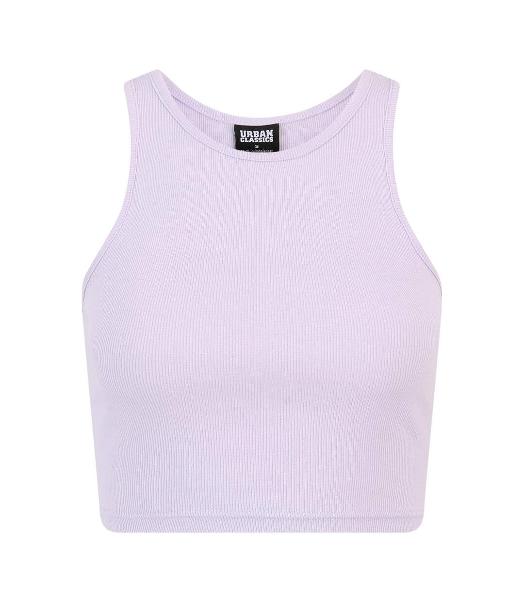 Pack Of 2  Womens/ladies Ribbed Crop Top  Soft Seagrass Lilac Urban Classics-4