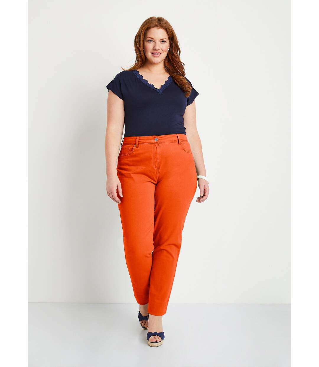 Pantalon droit 5 poches coton stretch-4
