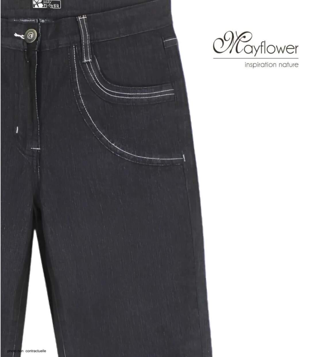 MAYFLOWER SE1111J - Pantalon extensible bleu denim : l'équilibre parfait entre confort et style-4