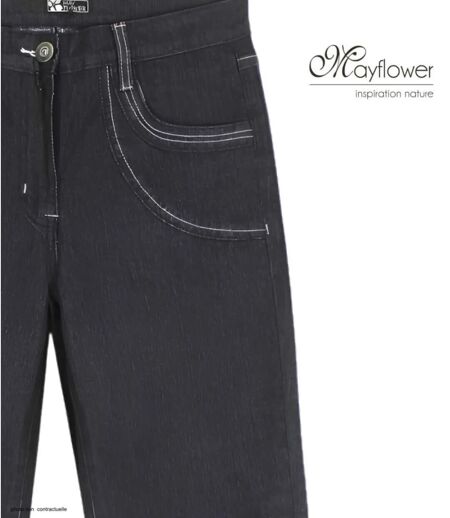 MAYFLOWER SE1111J - Pantalon extensible bleu denim : l'équilibre parfait entre confort et style