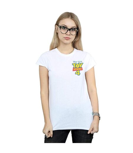 Disney Femme/Les femmes - T-shirt en coton avec logo Toy Story 4 imprimé sur la poitrine (Blanc) - UTBI44336