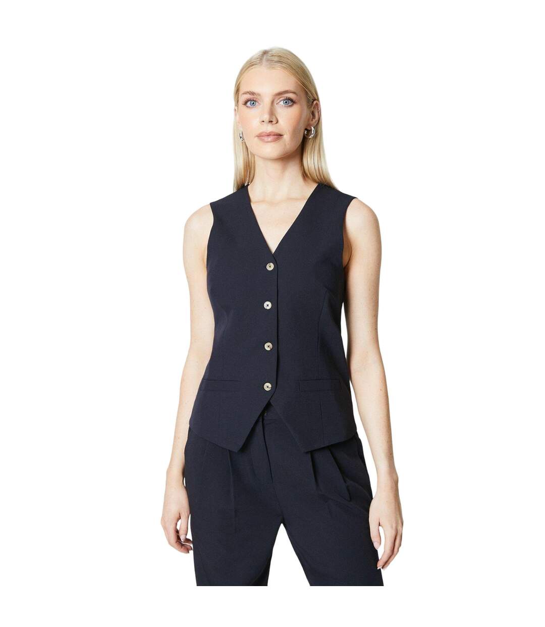 Gilet femme bleu marine Principles-1