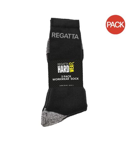 Chaussettes de travail 3 paires homme noir Regatta