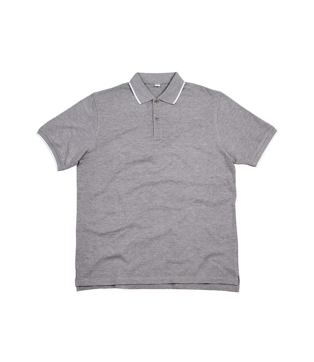 Polo homme gris chiné / blanc chiné Mantis