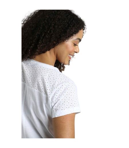 Womens/ladies pernille cut out t-shirt white Weird Fish