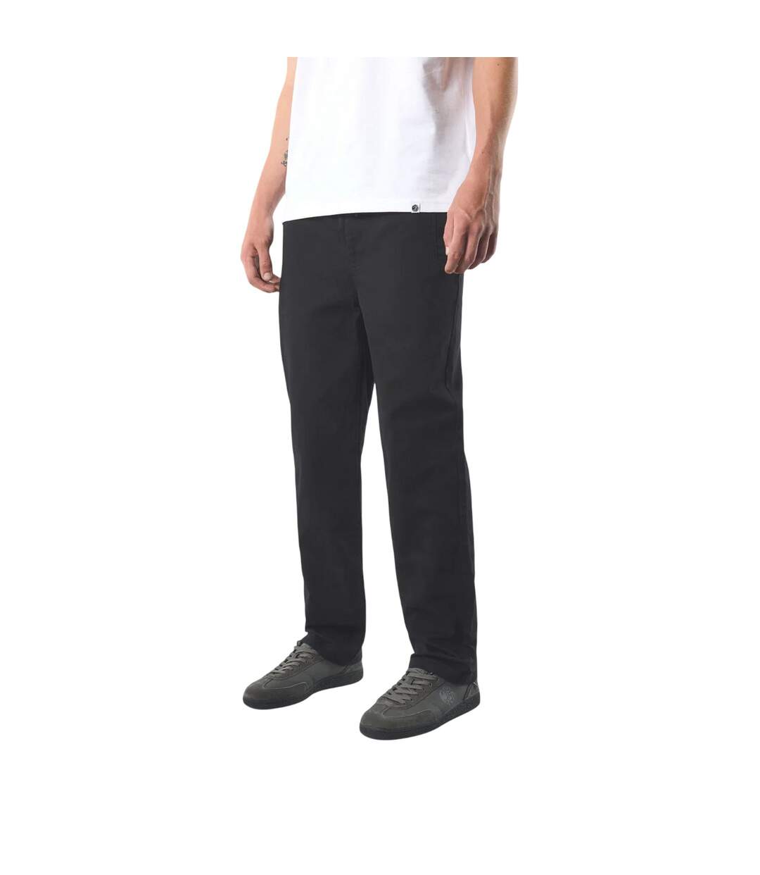 Mens Priory Twill Trousers Black Pretty Green-3