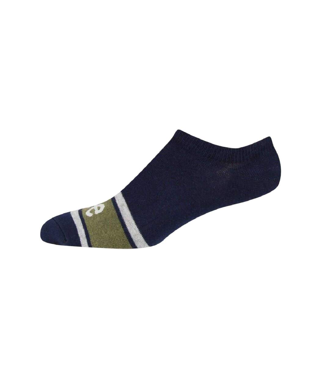 Pack Of 3  Unisex Adult Gerrard Lettering Ankle Socks  Blue Ecru Olive Lee-4