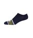 Pack Of 3  Unisex Adult Gerrard Lettering Ankle Socks  Blue Ecru Olive Lee-4
