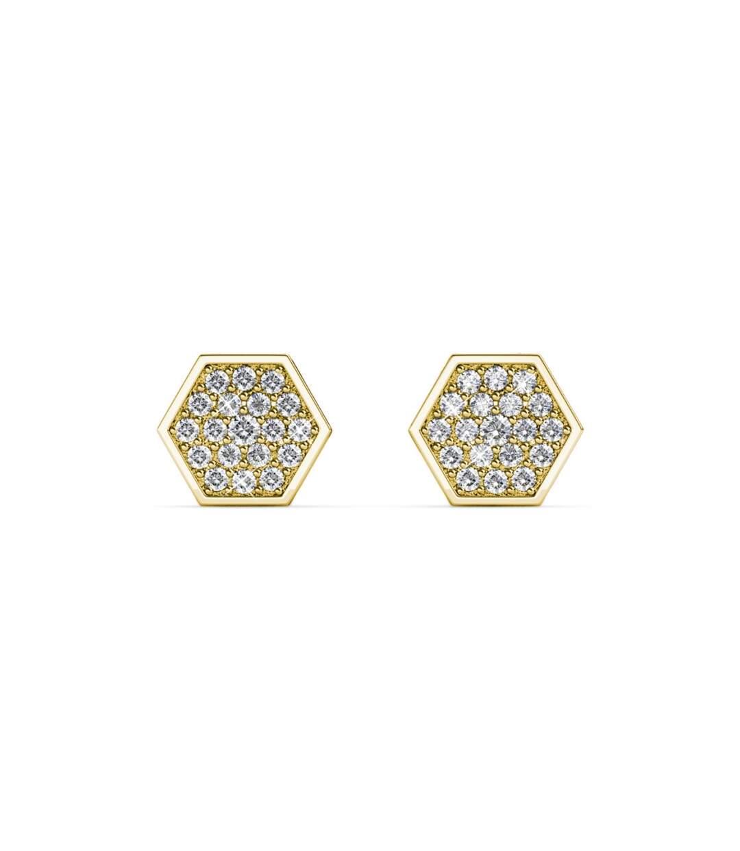 Parure et Coffret Hexagon, Zircon Blanc