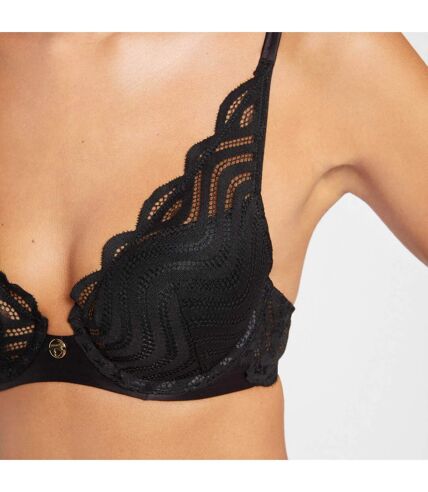 Soutien-gorge ampliforme coques moulées noir Romane