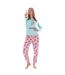 Ensemble De Pyjama Long Motif/style Koala Not Today Femme Bleu Rose Keanu-1