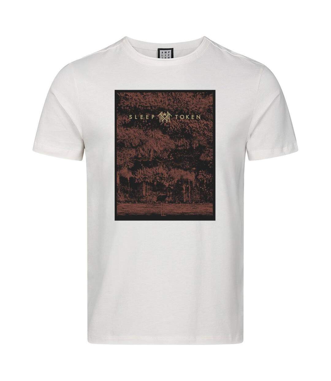 T-shirt Motif/style Sleep Token Flamingo Adulte Vieux Blanc Amplified-1