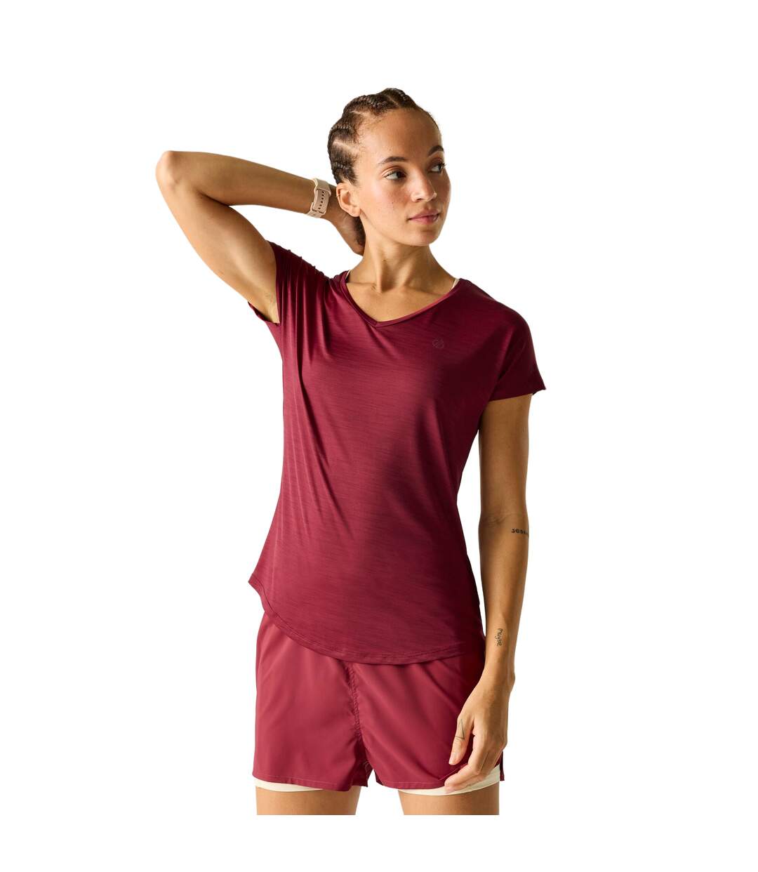 T-shirt Sport Vigilant Femme Rouge Foncé Dare 2B-1