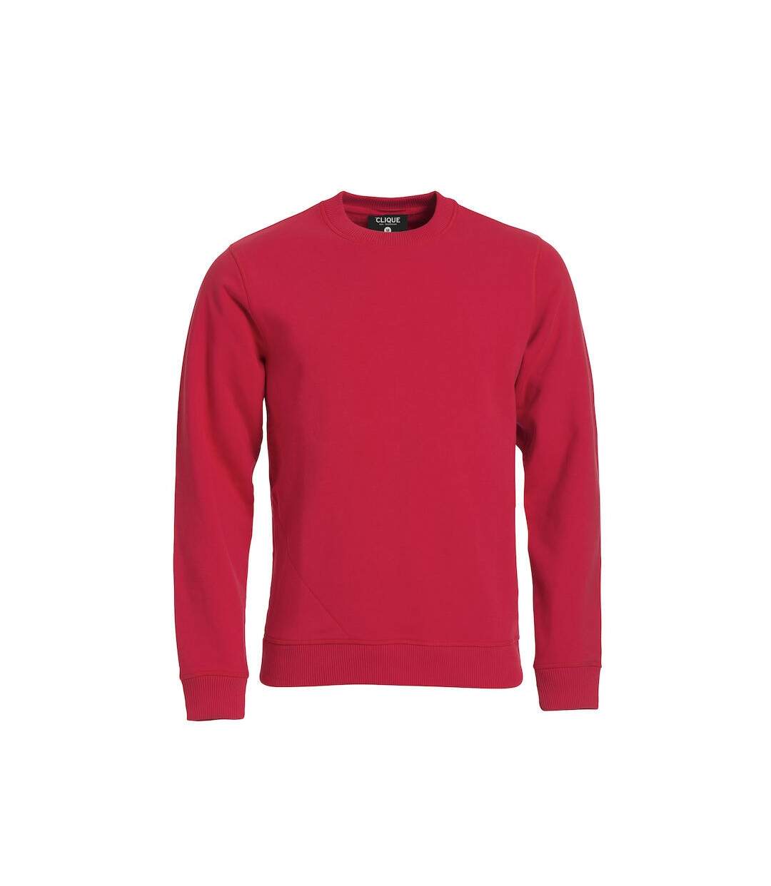 Unisex adult classic plain round neck sweatshirt red Clique