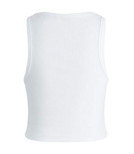 Haut Sans Manches Motif/style Côtelé Femme Blanc Vif JJXX