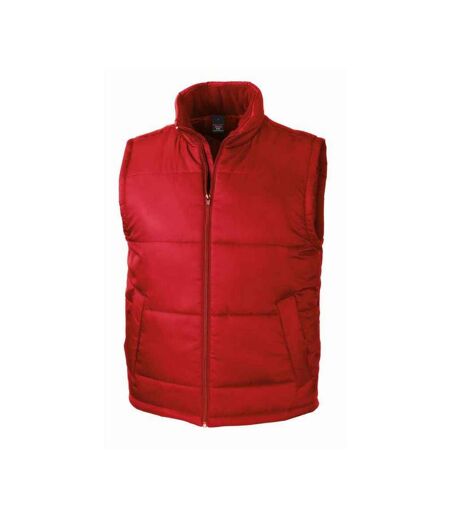 Unisex adult padded body warmer red Result Core