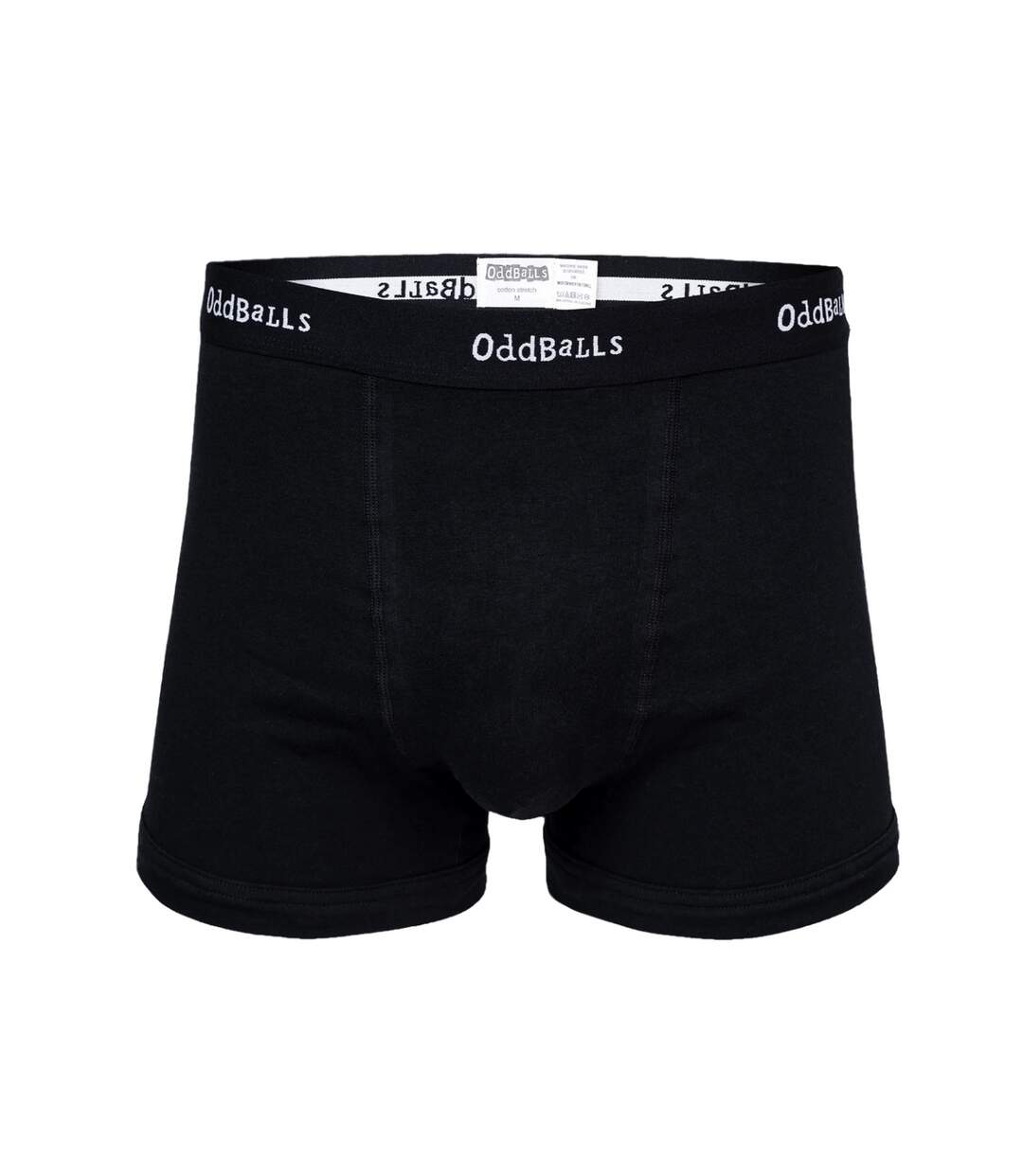 Mens plain boxer shorts classic black OddBalls-1