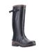 Unisex adult compass rubber wellington boots black Cotswold