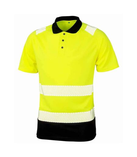 Polo homme jaune fluo Result Genuine Recycled