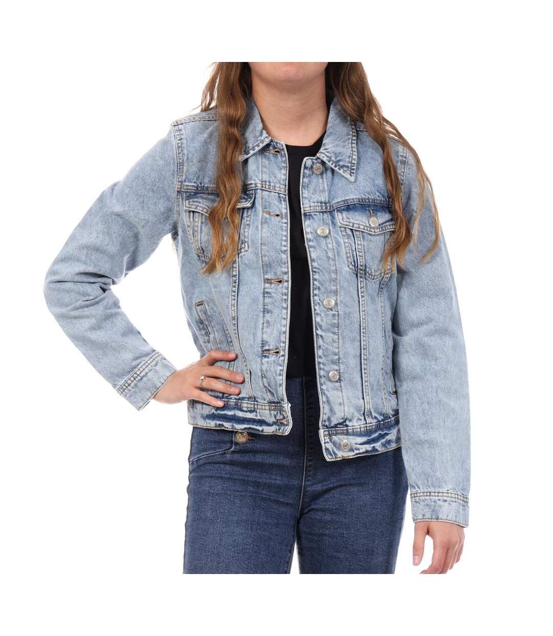 Veste en jean bleu femme jennyfer vfane-1