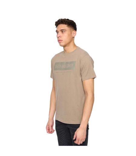 Mens chatts t-shirt mocha Duck and Cover