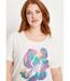 T-shirt col rond avec motif fleuri-4