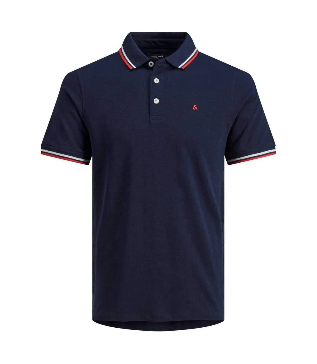 Mens Slim Short-sleeved Polo Shirt Navy Blazer Jack And Jones-2