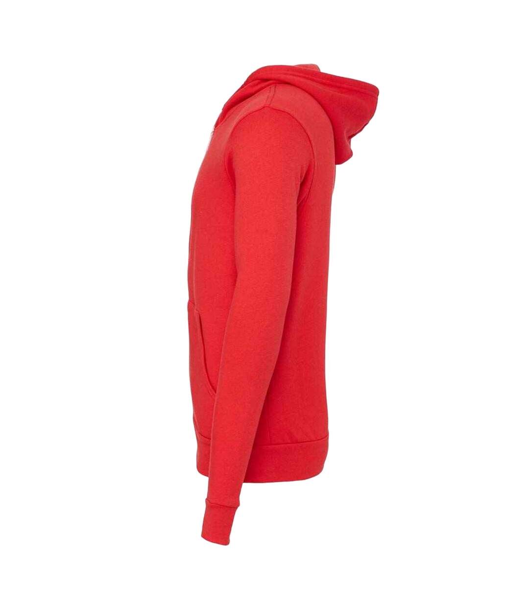 Veste à capuche adulte rouge Bella + Canvas