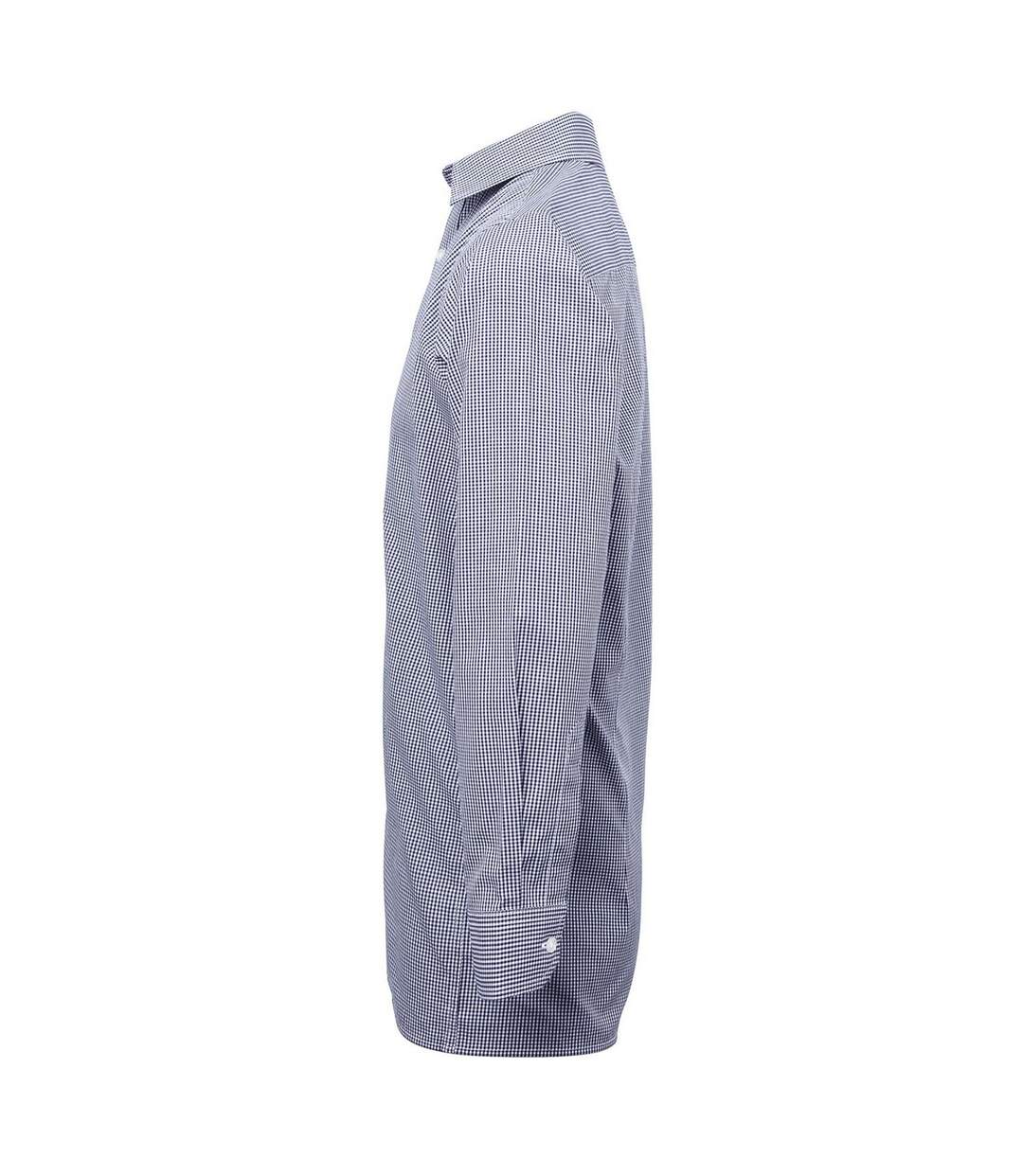 Chemise Gingham Homme Bleu Marine Blanc Premier-3