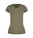 T-shirt Basic Femme Vert Sombre Build Your Brand-2